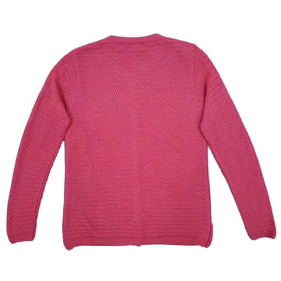 Monte Carlo Merino Wool Blend Cardigan Sweater Button 38 Pink Fisherman Preppy - Picture 6 of 13